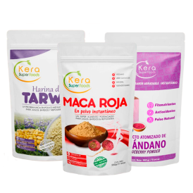 HARINA DE TARWI + ARANDANO ATOMIZ + MACA ROJA 500G
