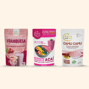 ATOMIZADOS: FRAMBUESA 75g, ACAI ATOMIZADO 100g, CAMU CAMU 100g