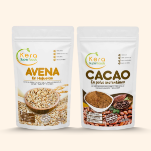 AVENA EN HOJUELAS 1KG + CACAO EN POLVO 1KG