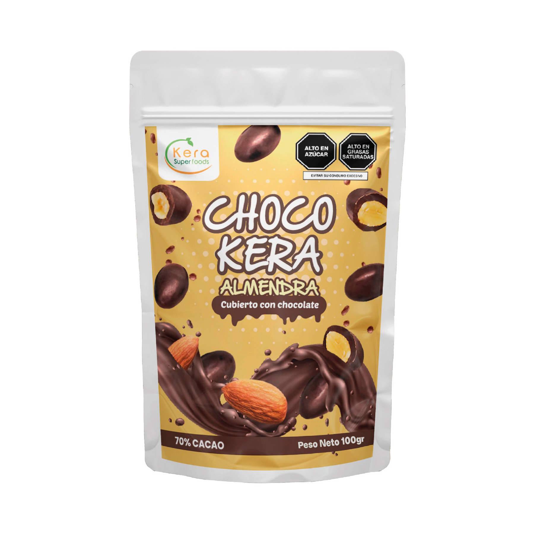 Almendra bañada en chocolate 70%