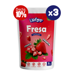 Fresa Liofilizada Crunchy x3 – Snack Natural, Saludable y Delicioso