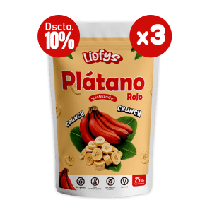 Plátano Liofilizado Crunchy Pack x3 – Snack Tropical Natural y Saludable